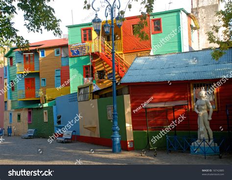 Street La Boca Caminito Buenos Aires Argentina Typical Colorful