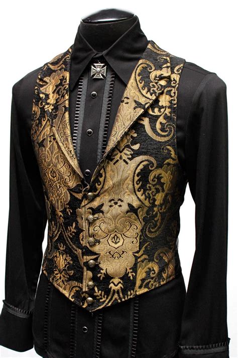 Aristocrat Vest Goldblack Etsy Clothes Design Fantasy Fashion