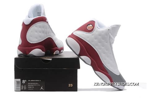Super Deals Air Jordan 13 Grey Toes Whiteteam Red Flint Grey Ken Griffey Shoes