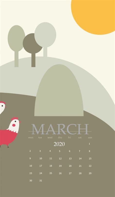 March 2020 Iphone Background Screensaver Calendar Wallpaper 2020