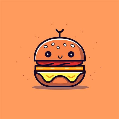 Premium Vector Cute Yummy Kawaii Burger Chibi Mascot Vector Cartoon Style