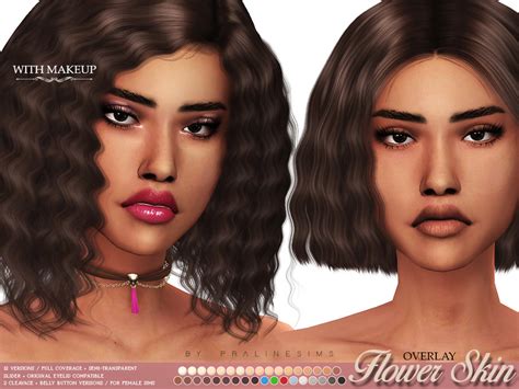 The Sims Resource Flower Skin Overlay Female