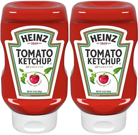 Heinz Tomato Ketchup 14oz Squeeze Bottle Pack Of 2