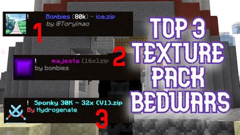 Top 3 Textures Packs Para Bedwars Hypixel Bedwars Youtube