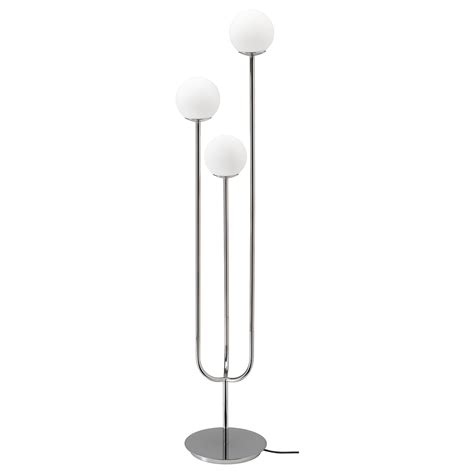 Floor lamps to the rescue! SIMRISHAMN Floor lamp - chrome-plated, opal white glass - IKEA