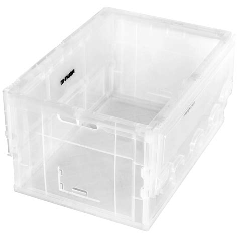 Mount It Folding Plastic Storage Crate Collapsible Utility