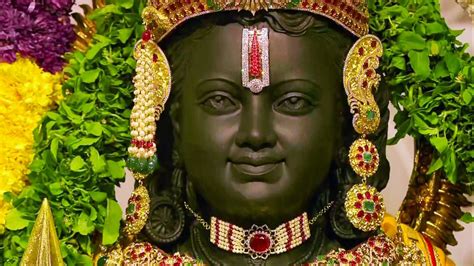 Ram Lalla Idol First Full Pictures Revealed Crafted In Black Stone