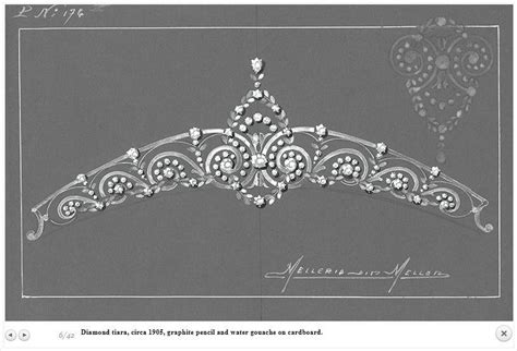 A Gorgeous Diamond Belle Epoque Tiara Sketch 1905 By Mellerio