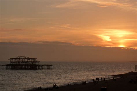 Brighton West Pier At Sunset Mike Finn Flickr