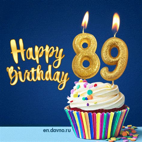 happy birthday 89 years old animated card
