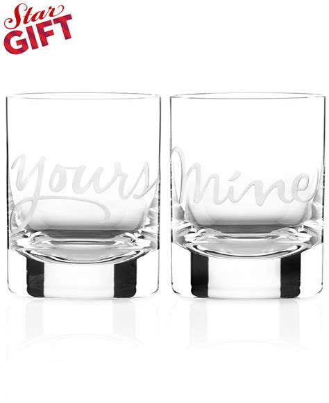 Mine And Yours Double Old Fashioned Glasses Set With Images Kate Spade Crystal Drinkware Kate