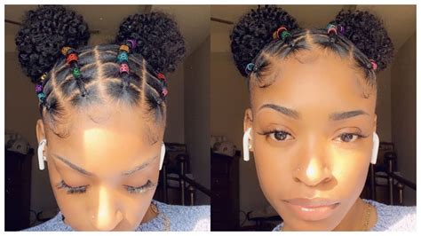 It's true that they can damage the hair. TWO HIGH BUNS WITH RUBBER BANDS On Short Natural Hair/TWA ...