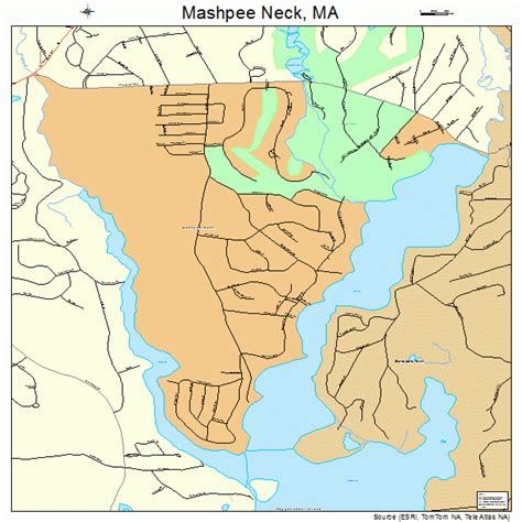 Mashpee Neck Massachusetts Street Map 2539152