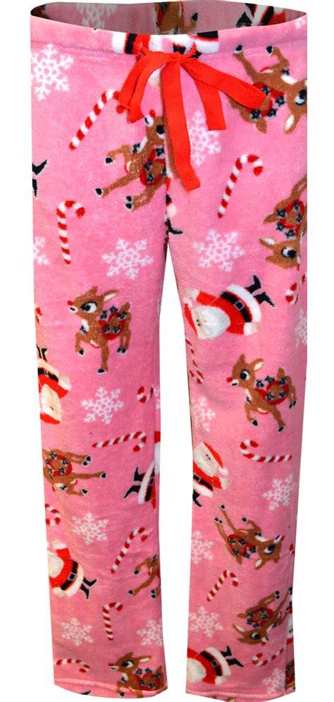 Rudolph The Red Nosed Reindeer And Santa Plush Lounge Pants Rudolph