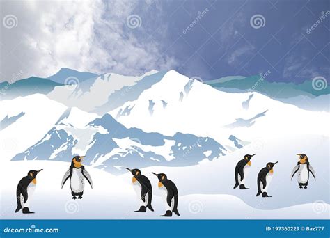 Antarctic Penguins Stock Illustration Illustration Of Antarctica