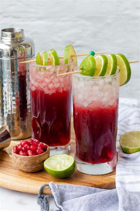 Alcoholic Drinks Best Pomegranate Mojito Recipe Easy And Simple Rum Cocktail How To Make