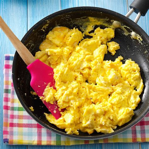 Scrambled eggs may be one of the easiest things on the breakfast menu to make at home, yet as simple as they are to cook, they're just as simple to spoil. Fluffy Scrambled Eggs Recipe | Taste of Home