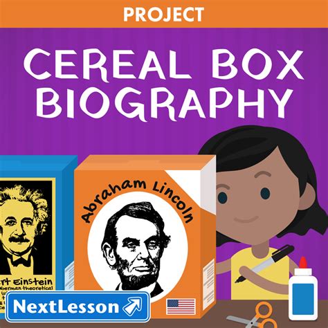 Cereal Box Biography Technology Literacy Creative