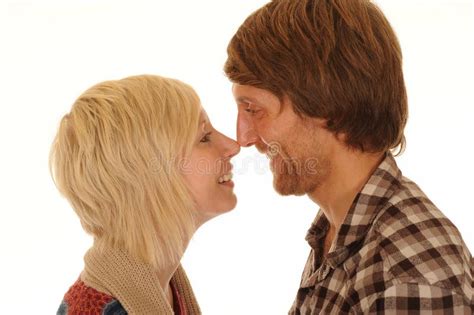 Couple Rubbing Noses Stock Image Image Of Nose Friends 22522503