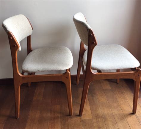 Paire de chaises design danois Erik Buch  Selency