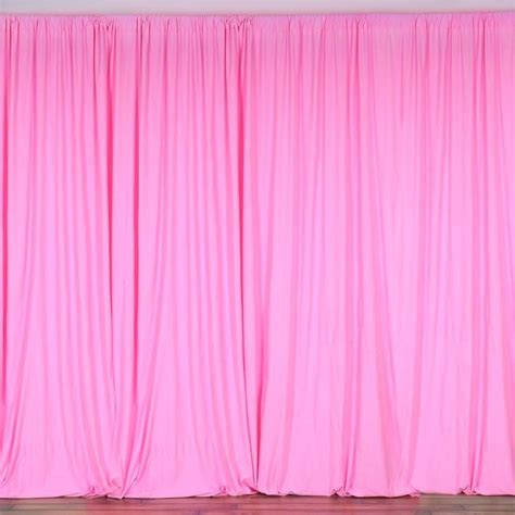10 X 10 Ft Hot Pink Curtain Polyester Backdrop Drapes Panels With