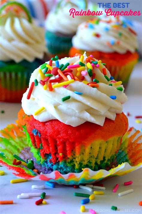 The Best Rainbow Cupcakes The Domestic Rebel