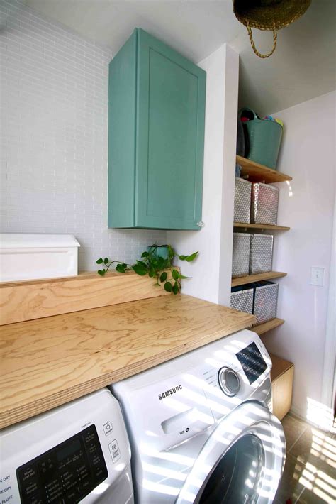 These laundry room countertop ideas are bound to change the way you view your space. ORC: Laundry Room Makeover Reveal | Plywood countertop, Laundry room makeover, Diy decor projects