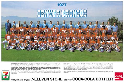 1977 Team Photo Denver Broncos History