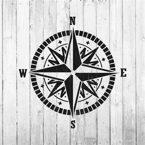 Compass Stencil Nautical Stencils Large Compass Stencil Etsy Canada