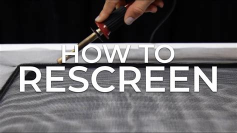 How To Rescreenrepair Flexscreen Window Screen Window