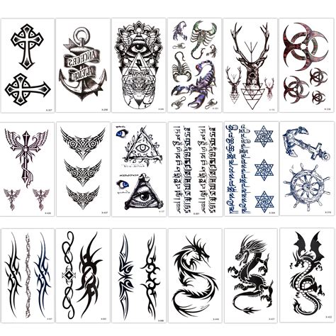 Buy Konsait Temporary Tattoos For Adult Men Women Kids18 Sheets