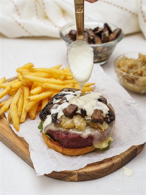 The Ultimate Mushroom Swiss Burger Recipe Couple In The Kitchen