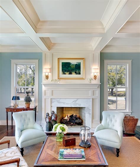 Instead of looking up to a boring, flat ceiling, coffered and tray ceilings give depth and colorful details to the. 44 best images about Fireplace on Pinterest | Fireplaces ...