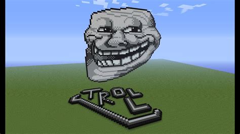 Minecraft Troll Face Pixelart Youtube