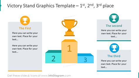 15 Winner Podium Steps Ppt Graphics With Gold Silver Bronze Trophy Cup