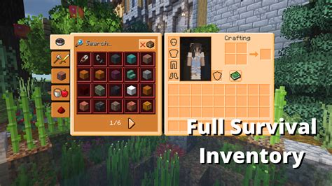 Orange Gui And Hotbar 🍊 Minecraft Texture Pack