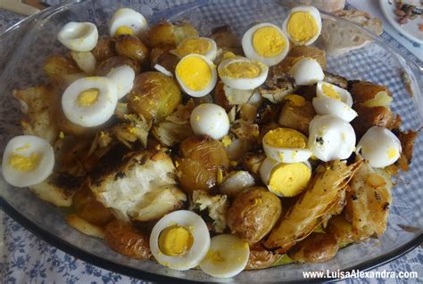 Bacalhau Assado na Brasa Batatinhas a Murro Luísa Alexandra