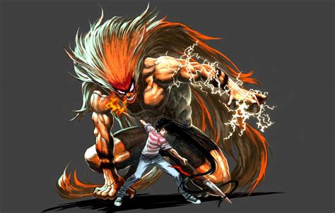 Обои Demon Fire Flame Game Tiger Anime General Boy Energy