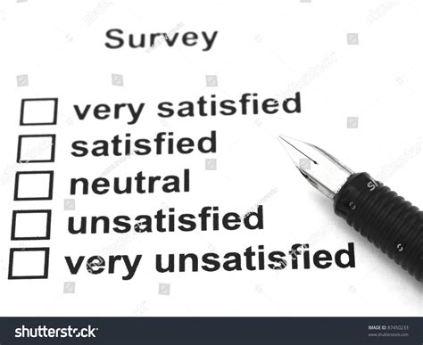 Survey Questionnaire And Pen Stock Photo 87450233 Shutterstock