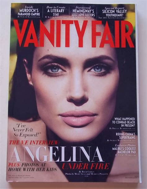Vanity Fair October 2011 Magazine Angelina Jolie Cover Feature By Conde Nast Publications