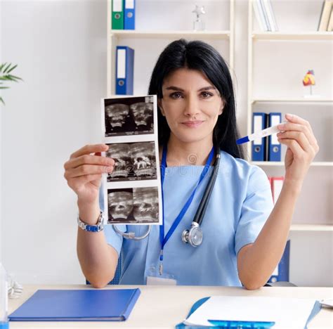 The Female Doctor Gynecologist Working In The Clinic Stock Image Image Of Discussing