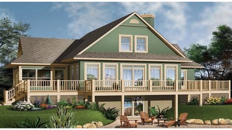 Lake House Plans With Rear View Lake House Plans With