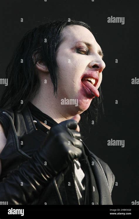 Marilyn Manson Performs On The Main Stage At The Download Festival 2009