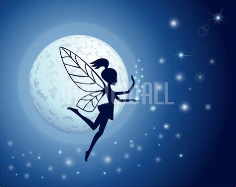 Magic Fairy In The Night Sky Wall Murals Wall Decals