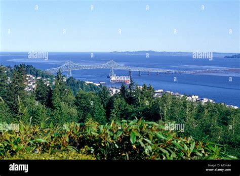 Mouth Of The Columbia River At Astoria Oregon Stock Photo Alamy