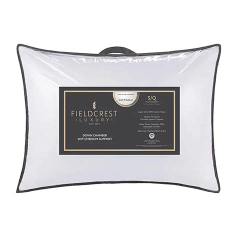 Fieldcrest Luxury Down Chamber Softmedium Support Pillow Color White