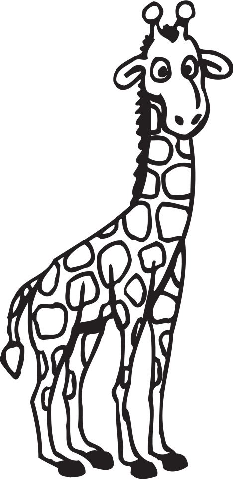 Baby Cartoon Giraffe Coloring Page With Cartoon Giraffe Coloring