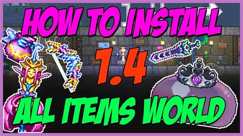 Terraria 14 How To Downloadinstall 14 All Items Map All New Items