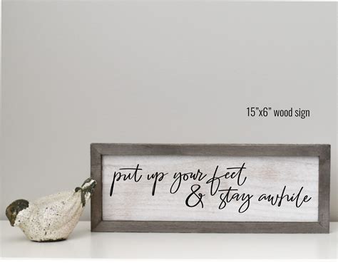 Put Up Your Feet And Stay Awhile Wall Decor Guest Room Decor Etsy
