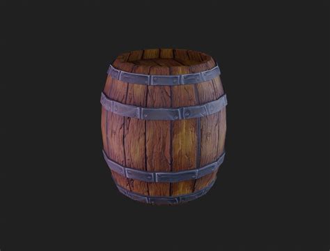 3d Asset Low Poly Medieval Barrel Cgtrader